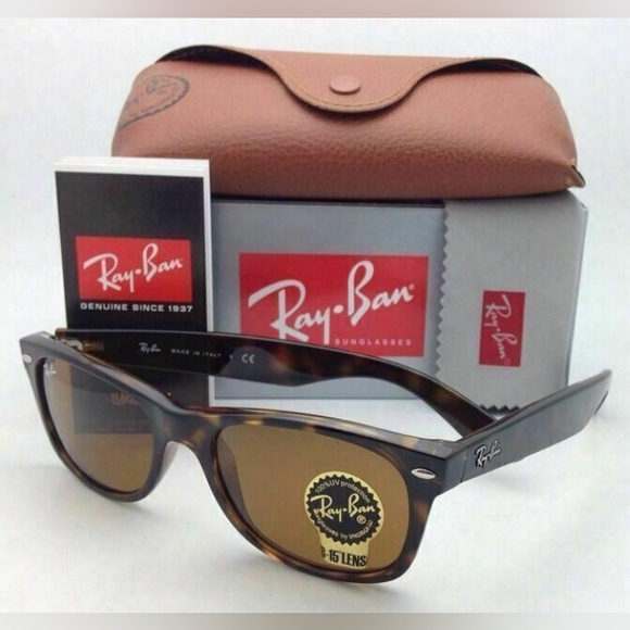 LIKE NEW RayBan Wayfarer RB2140 Tortoise Brown Ray ban sunglasses - Picture 4 of 16